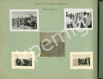 Afrikakorps, Fotoalbum eines Heeresangehörigen ab 1941. Die Fotos alle kleinformatig, eingeklebt.