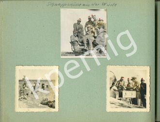 Afrikakorps, Fotoalbum eines Heeresangehörigen ab 1941. Die Fotos alle kleinformatig, eingeklebt.