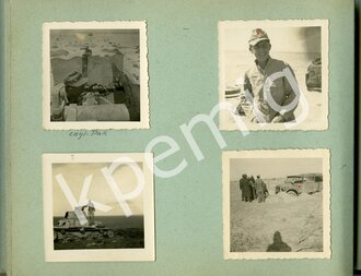 Afrikakorps, Fotoalbum eines Heeresangehörigen ab 1941. Die Fotos alle kleinformatig, eingeklebt.