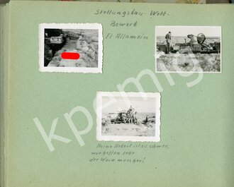 Afrikakorps, Fotoalbum eines Heeresangehörigen ab 1941. Die Fotos alle kleinformatig, eingeklebt.