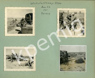 Afrikakorps, Fotoalbum eines Heeresangehörigen ab 1941. Die Fotos alle kleinformatig, eingeklebt.