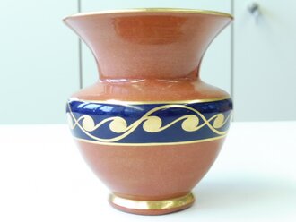 Kaiserliche Majolika Werkstatt Cadinen, Vase Höhe 10,5cm, Modell 551, unbeschädigtes Stück