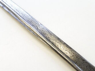 Sachsen Säbel für Artillerie M1874, Eisenhauer Damaststahlklinge mit Ätzung