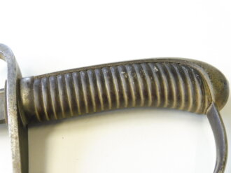 Sachsen Säbel für Artillerie M1874, Eisenhauer Damaststahlklinge mit Ätzung