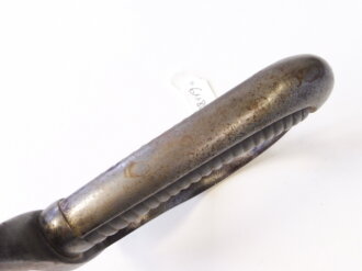 Sachsen Säbel für Artillerie M1874, Eisenhauer Damaststahlklinge mit Ätzung