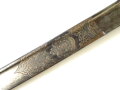 Sachsen Säbel für Artillerie M1874, Eisenhauer Damaststahlklinge mit Ätzung