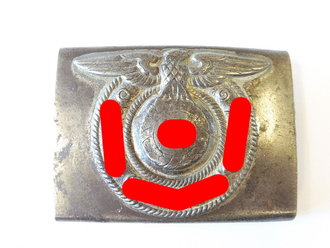 Koppelschloss Waffen SS Eisen, entnazifiziert