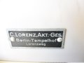 Lorenz 40 Watt Sender der Kriegsmarine in der Ausführung für beweglichen Einsatz.  Lo40k39a mit SGL E 0,17/2 in extrem seltenem Gehäuse. Funktion nicht geprüft