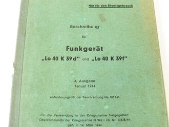 Beschreibung  für Funkgerät "Lo 40 K 39d...