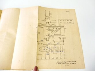 Beschreibung  für Funkgerät "Lo 40 K 39d und Lo 40 K 39f" vom Januar 1944. Din A5, 20 Seiten plus Anlagen