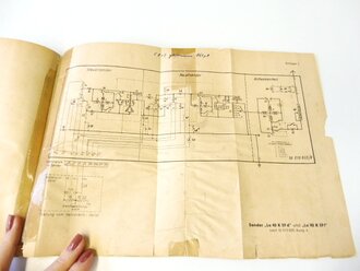 Beschreibung  für Funkgerät "Lo 40 K 39d und Lo 40 K 39f" vom Januar 1944. Din A5, 20 Seiten plus Anlagen