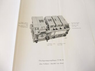 Beschreibung des Überlagerungsempfängers T 9 k 39 ( Main ) vom März 1944. Din A4, 47 Seiten plus Anlagen