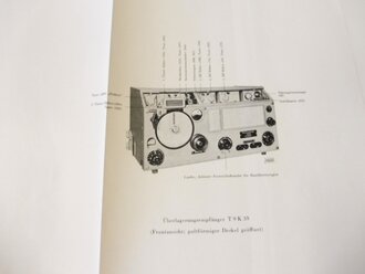 Beschreibung des Überlagerungsempfängers T 9 k 39 ( Main ) vom März 1944. Din A4, 47 Seiten plus Anlagen