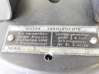 Notek Tarnleuchte für Luftschutzzwecke , Originallack