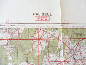 Deutsche Heereskarte Belgien datiert 1941 Paliseul