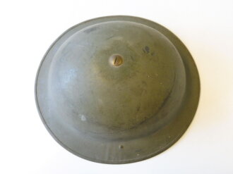 British 1943 dated steel helmet , original paint, liner is 1954 dated, uncleaned