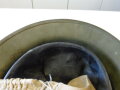 British 1943 dated steel helmet , original paint, liner is 1954 dated, uncleaned