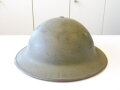 British 1943 dated steel helmet , original paint, liner is 1954 dated, uncleaned