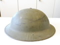 British 1943 dated steel helmet , original paint, liner is 1954 dated, uncleaned