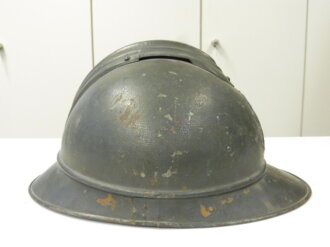 Rumänien, Stahlhelm M15, Originallack, innen leider unschlau beschriftet