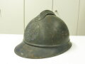 Rumänien, Stahlhelm M15, Originallack, innen leider unschlau beschriftet