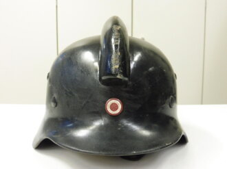 Dänemark, Stahlhelm Zivilverteidigung aus Stahlhelmglocke der Wehrmacht umgebaut. Originallack