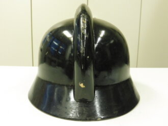 Dänemark, Stahlhelm Zivilverteidigung aus Stahlhelmglocke der Wehrmacht umgebaut. Originallack