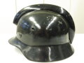 Dänemark, Stahlhelm Zivilverteidigung aus Stahlhelmglocke der Wehrmacht umgebaut. Originallack