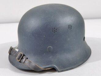 Leichtmetallhelm Deutsch 2. Weltkrieg, blauer Originallack