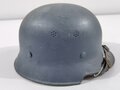 Leichtmetallhelm Deutsch 2. Weltkrieg, blauer Originallack