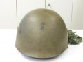 Portugal, Stahlhelm wohl 60iger Jahre, mit Tarnschleier,  Originallack