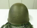 Portugal, Stahlhelm wohl 60iger Jahre, mit Tarnschleier,  Originallack