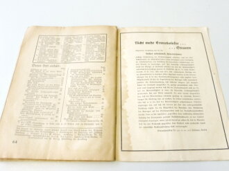 Luftschutz, Heft "Der Ansporn", datiert 6. Januar 1934, Heft1, Umschlag gerissen, 64 Seiten