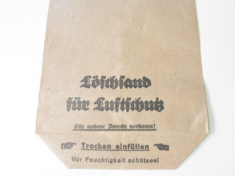 Papiertüte Löschsand für Luftschutz ungebrauchtes Stück