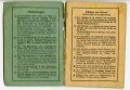 Luftschutz Dienstbuch zugleich Personalausweis, datiert 1944, Luftschutz-Warnkommando VI/18 Münster/Westf., Einband löst sich