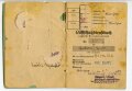 Luftschutz Dienstbuch zugleich Personalausweis, datiert 1944, Luftschutz-Warnkommando VI/18 Münster/Westf., Einband löst sich