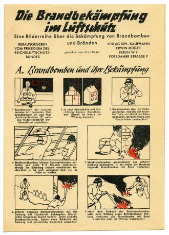 Die Brandbekämpfung im Luftschutz - A5, 4 Seiten, Preis...