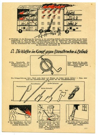 Die Brandbekämpfung im Luftschutz - A5, 4 Seiten,...