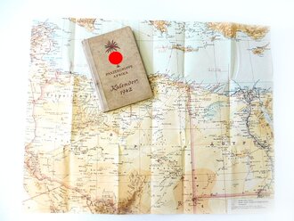 Panzergruppe Afrika Kalender 1942, unbeschriebenes Stück mit der seltenen Karte in der Anlage