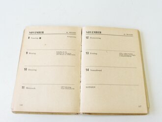 Panzergruppe Afrika Kalender 1942, unbeschriebenes Stück mit der seltenen Karte in der Anlage