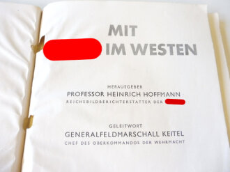 Heinrich Hoffmann - Mit Hitler im Westen, Umschlag fehlt, Bindung löst sich