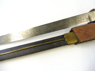 Hirschfänger um 1910, Hersteller Carl Eickhorn Solingen, dekoratives Stück im Koppelschuh