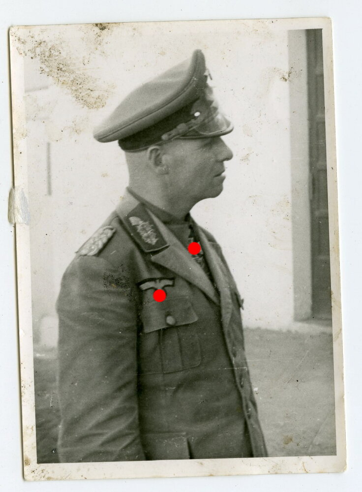 Foto von Erwin Rommel, Maße 7,5 x 10,5 cm, leicht angeschmutzt, 73,11