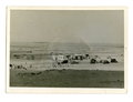 Afrikakorps, Letzte Casa Cantoniera vor Tobruk mit Soldatenfriedhof davor, Maße 7,5 x 10,5 cm