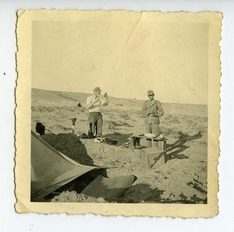 Foto Afrikakorps, Maße 6 x 6 cm