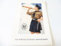 E.&.F. Hörster , Solingen, Waffenfabrik. Werbeschild einen Angehörigen des Deutschen Jungvolk darstellend, Maße 21 x 30 cm