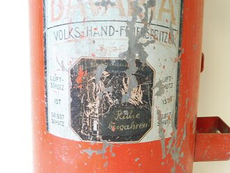 Volks- Hand- Feuerspritze für Luftschutz. Originallack