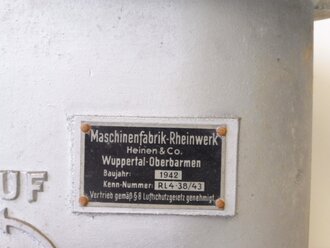 Maschinenfabrik Rheinwerk, Ventil für Luftschutzraum, Durchmesser 24cm