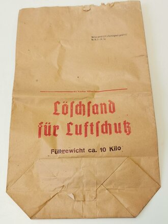 Papiertüte " Löschsand für Luftschutz"
