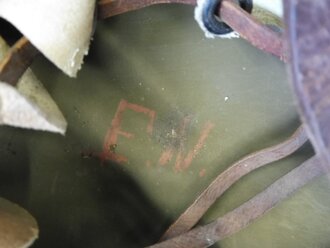 Luftschutz Stahlhelm aus Tschechischen Beutehelm 2. Weltkrieg, Originallack